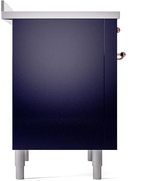 ILVE Nostalgie II 36" Electric Range, Blue, Copper Trim UPI366NMPMBP