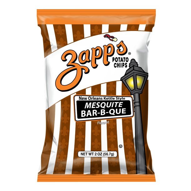 Zapps Potato Chips - Mesquite BBQ Flavor - 2 Oz - Pack of 25