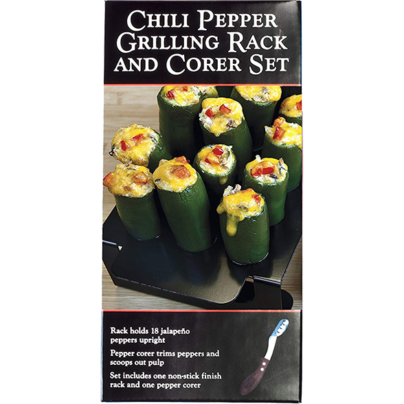 Charcoal Companion Chili Pepper Grilling Rack and Corer Set