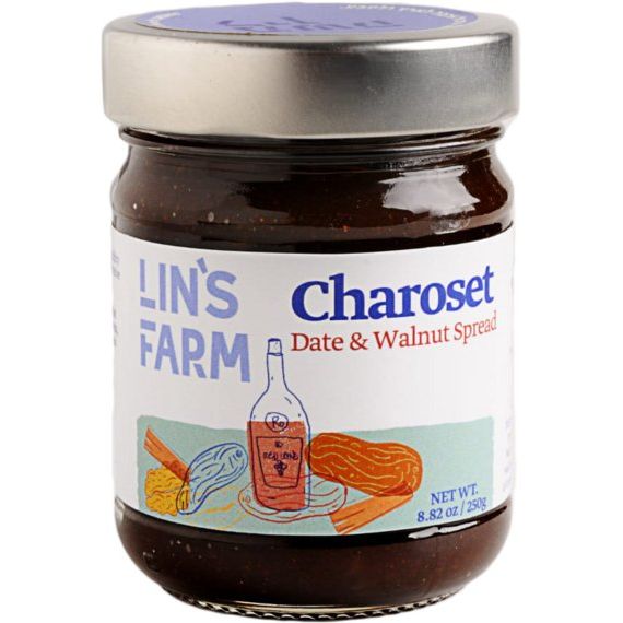 Charoset for Passover | Date & Walnut Spread | 8.8 oz | Lin’s Farm