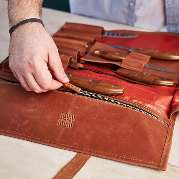 Waxed Canvas Knife Roll