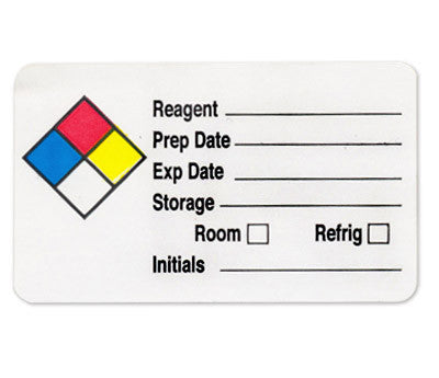 HMIG Safety Labels: Reagent Write-In, 1.5 x 2.5"