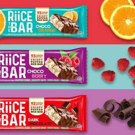 Choco Berry Puffed Rice Bar | 5 Bars x 0.6 oz | RiiCE the Bar