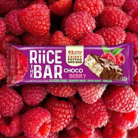 Choco Berry Puffed Rice Bar | 5 Bars x 0.6 oz | RiiCE the Bar