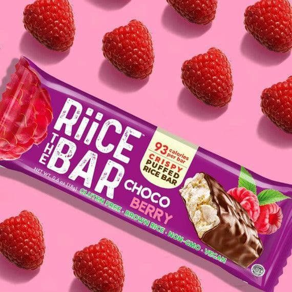 Choco Berry Puffed Rice Bar | 5 Bars x 0.6 oz | RiiCE the Bar