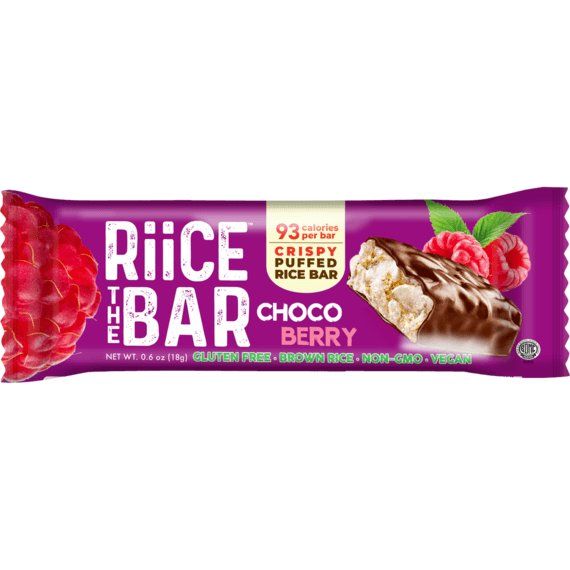 Choco Berry Puffed Rice Bar | 5 Bars x 0.6 oz | RiiCE the Bar