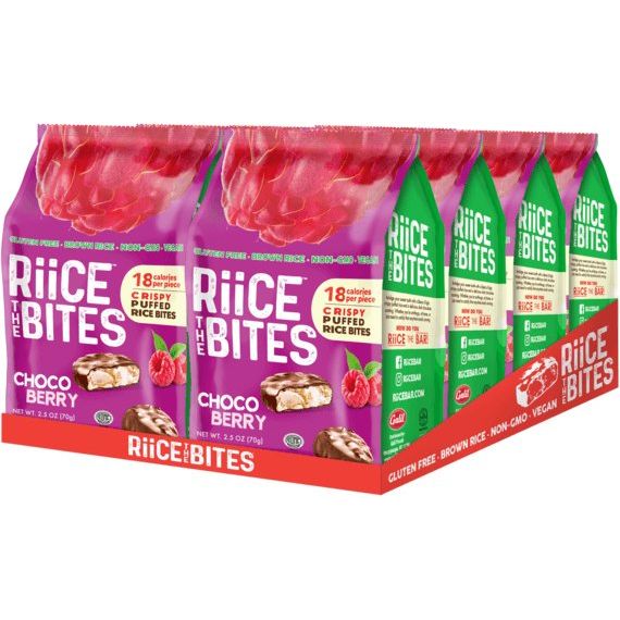 Choco Berry Puffed Rice Bites | 2.5 oz | RiiCE the Bites