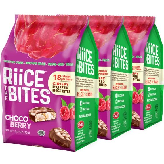 Choco Berry Puffed Rice Bites | 2.5 oz | RiiCE the Bites