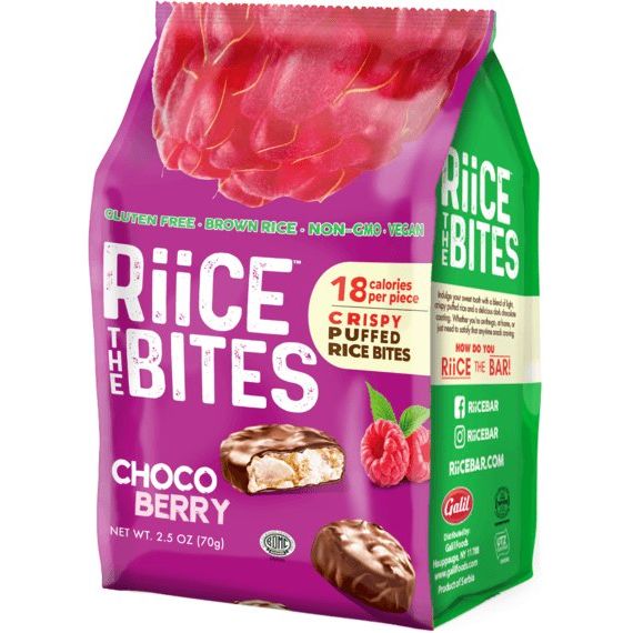 Choco Berry Puffed Rice Bites | 2.5 oz | RiiCE the Bites