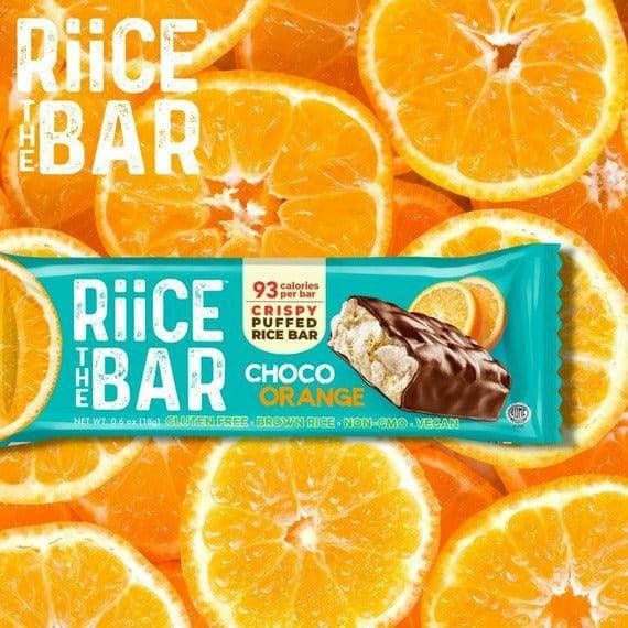 Choco Orange Puffed Rice Bar | 5 Bars x 0.6 oz | RiiCE the Bar