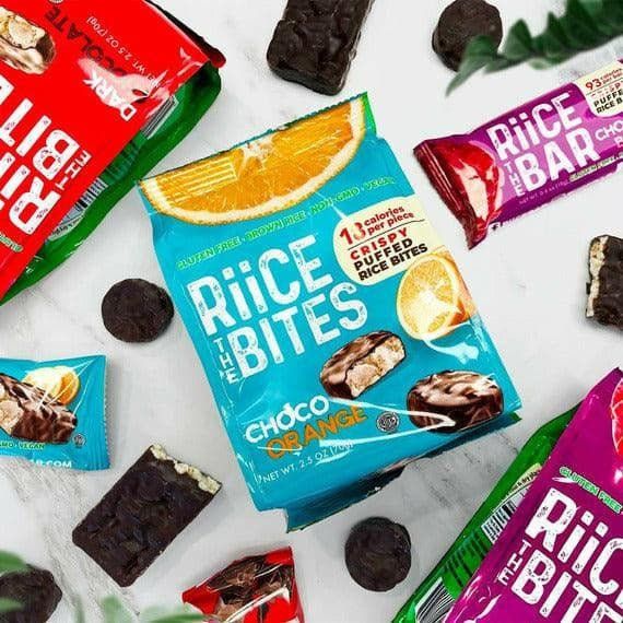 Choco Orange Puffed Rice Bites | 2.5 oz | RiiCE the Bites