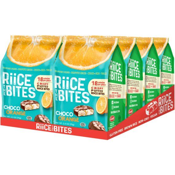 Choco Orange Puffed Rice Bites | 2.5 oz | RiiCE the Bites