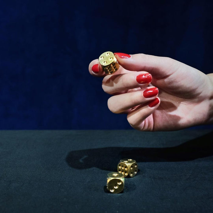 Golden Brass Dice