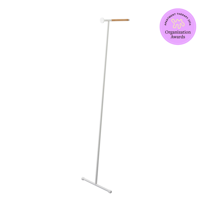 Leaning Clothes Hanger (64" H)  - Steel + Wood