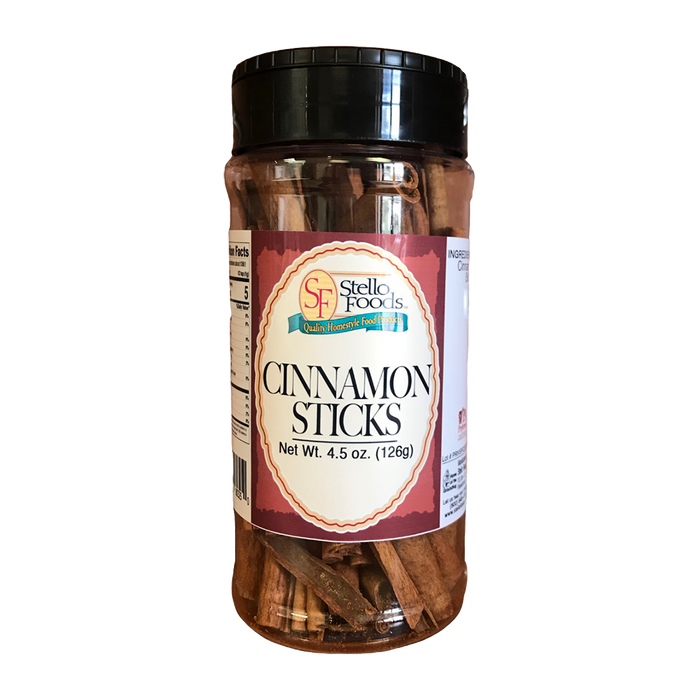 Stello Foods Spices - Cinnamon - 3" Sticks 4.5 oz