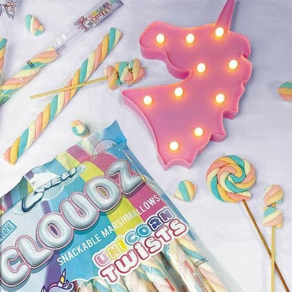 Cloudz Snackable Marshmallows Unicorn Sticks - 24 sticks | 15.2 oz | Zweet