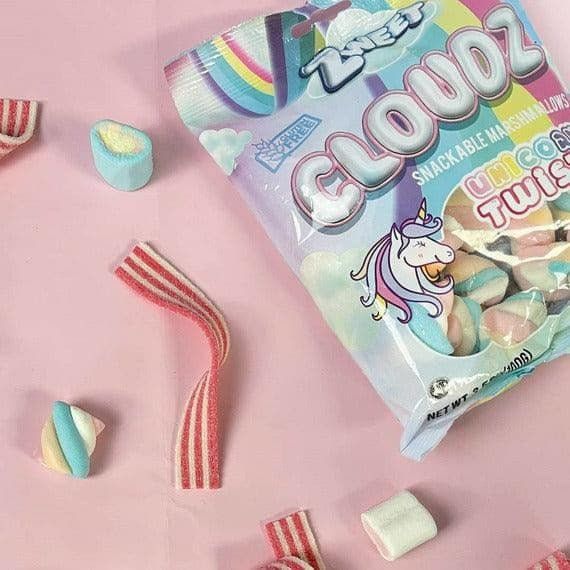 Cloudz Snackable Marshmallows Unicorn Twists | 3.5 oz | Zweet