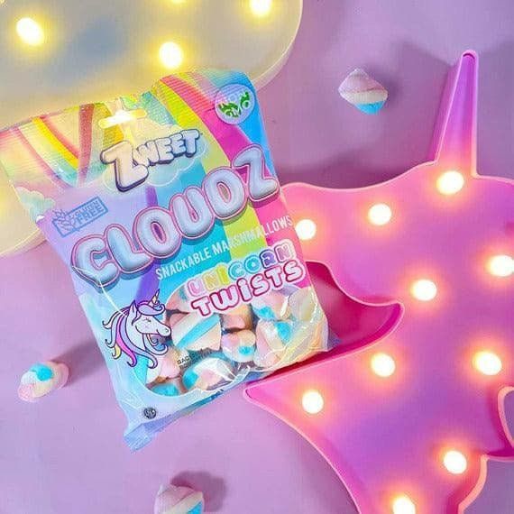 Cloudz Snackable Marshmallows Unicorn Twists | 3.5 oz | Zweet