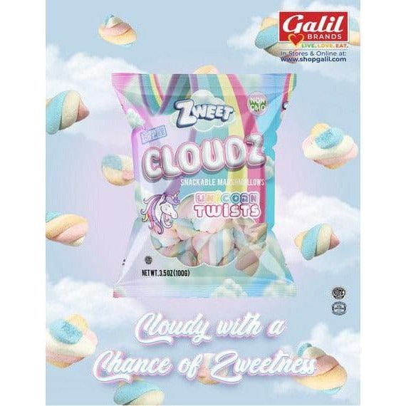 Cloudz Snackable Marshmallows Unicorn Twists | 3.5 oz | Zweet