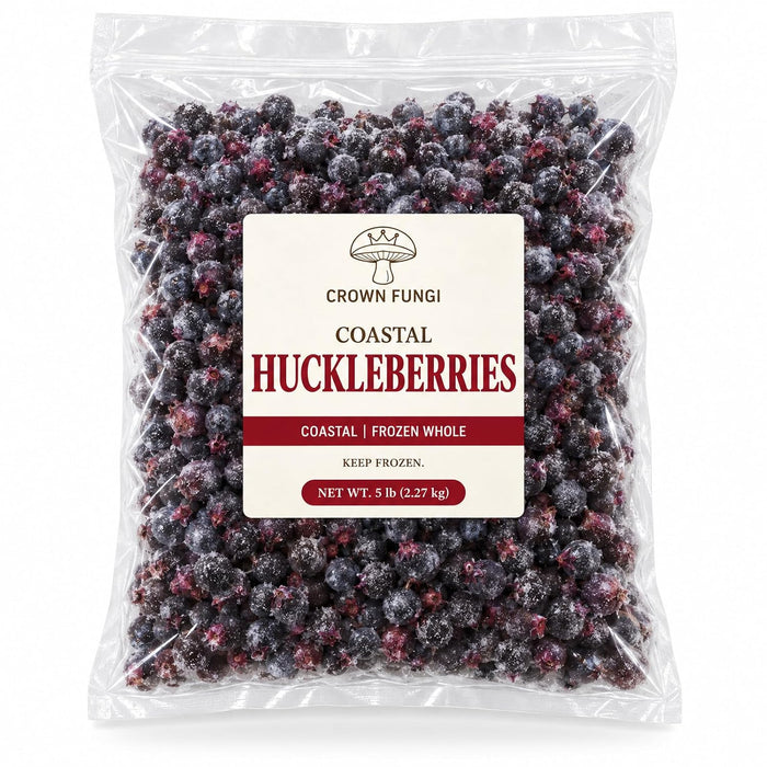 Frozen Coastal Huckleberries, Whole Berries, 5 lb