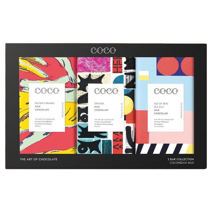 COCO Chocolatier - '3 Bar Collection' Milk Chocolate Gift Set (3x80G)