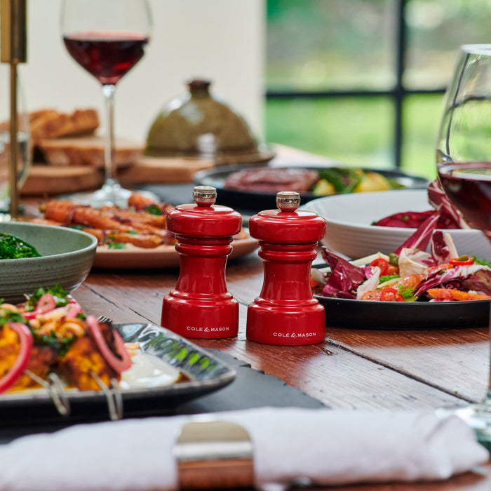 Cole & Mason Hoxton Red Gloss Salt & Pepper Mills
