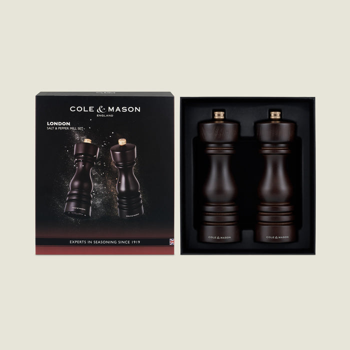 Cole & Mason London Chocolate Wood Salt & Pepper Mills