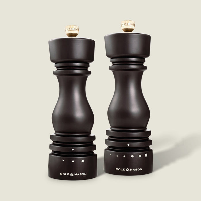 Cole & Mason London Chocolate Wood Grind Select Salt & Pepper Mills