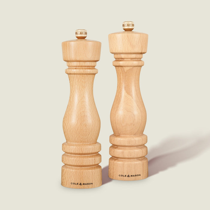 Cole & Mason London Natural Beech Salt & Pepper Mills