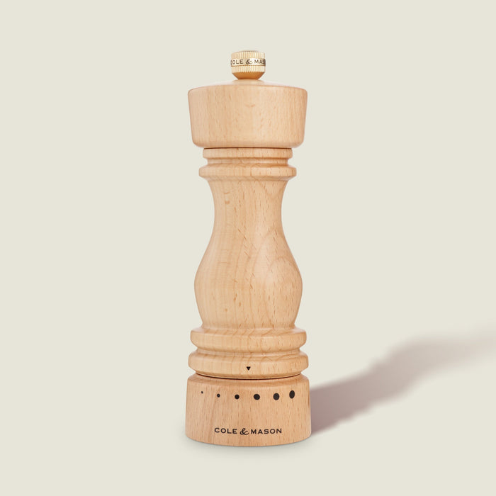 Cole & Mason London Natural Beech Grind Select Salt & Pepper Mills