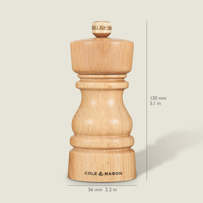 Cole & Mason London Natural Beech Salt & Pepper Mills