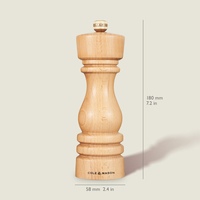 Cole & Mason London Natural Beech Salt & Pepper Mills