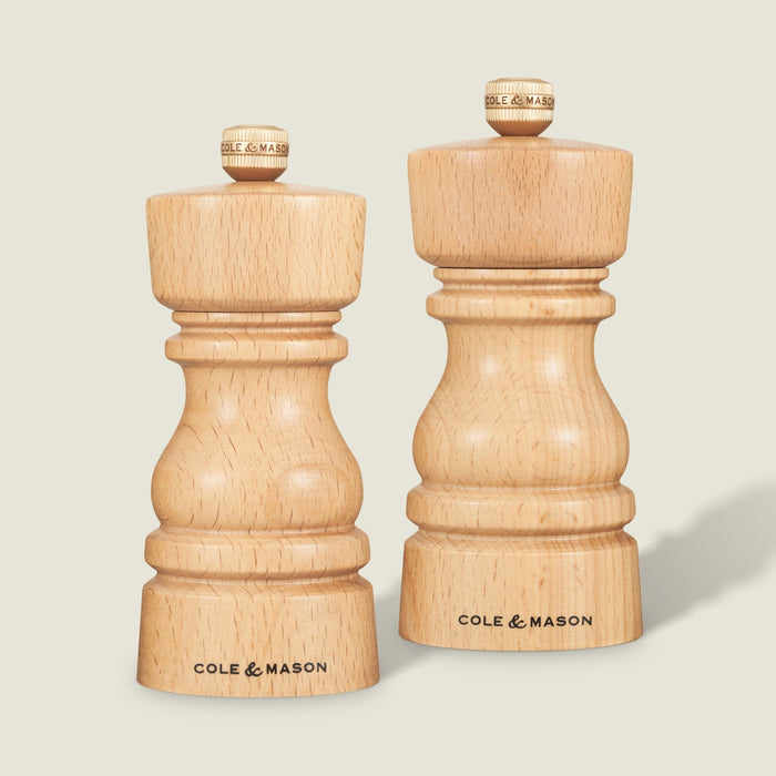 Cole & Mason London Natural Beech Salt & Pepper Mills
