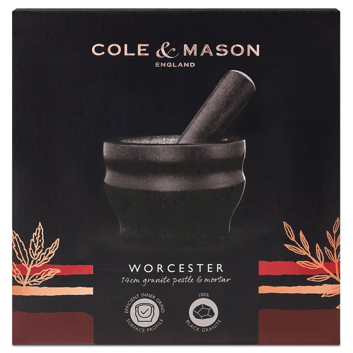 Cole & Mason Worcester Black Granite Pestle & Mortar 5" - 8lb