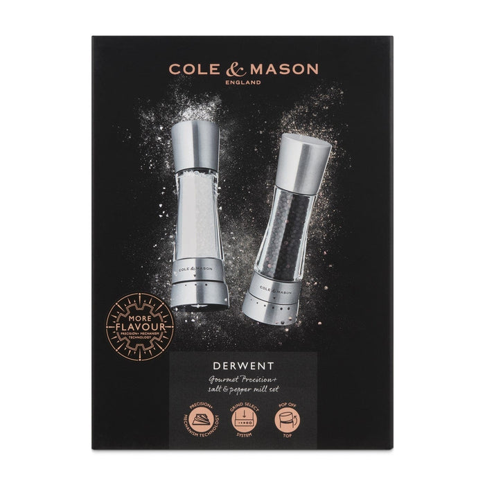 Cole & Mason Derwent Stainless Steel Salt & Pepper Mill