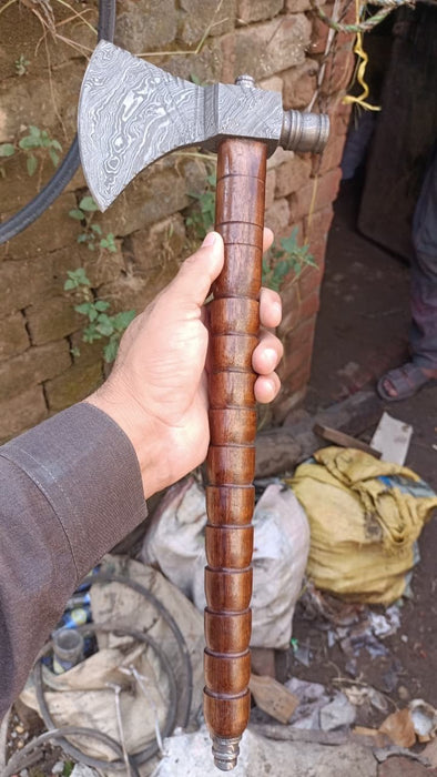 Damascus Pipe Tomahawk Hand Forged Viking Axe