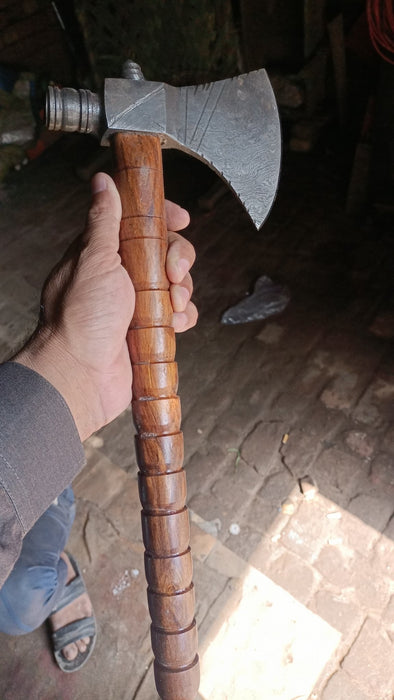 Damascus Pipe Tomahawk Hand Forged Viking Axe