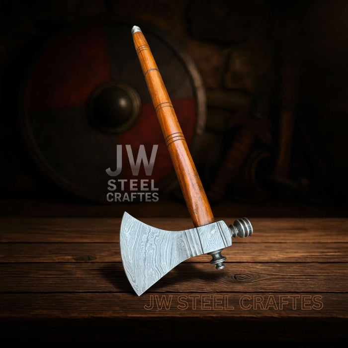 Damascus Pipe Tomahawk Hand Forged Viking Axe