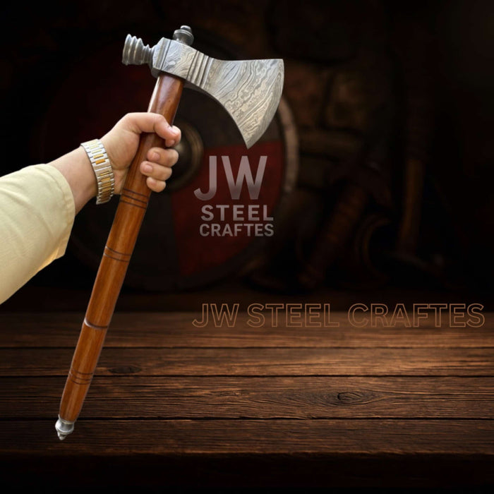 Damascus Pipe Tomahawk Hand Forged Viking Axe