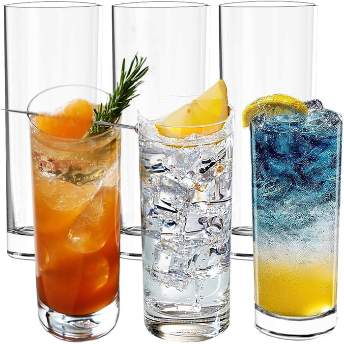 Highball Glasses Heavy Base Tom Collins Glasses - 12/15-Ounce Cups