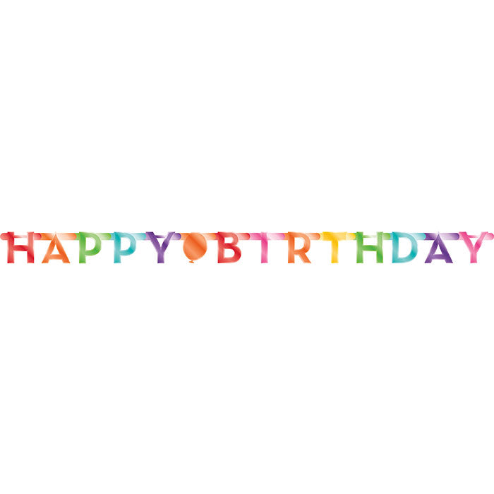 Bulk Colorful Happy Birthday Banners (12 per Case)