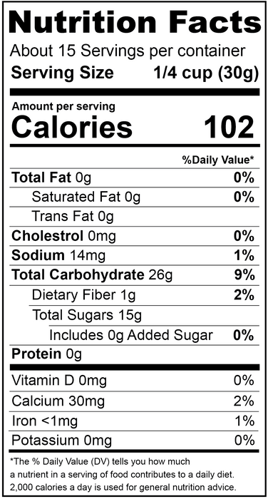 Mango Chunks, Low Sugar, Imported