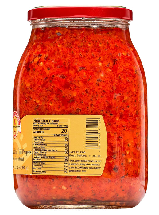 TuttoCalabria Crushed Hot Chili Peppers – 33.5 oz (950 g)