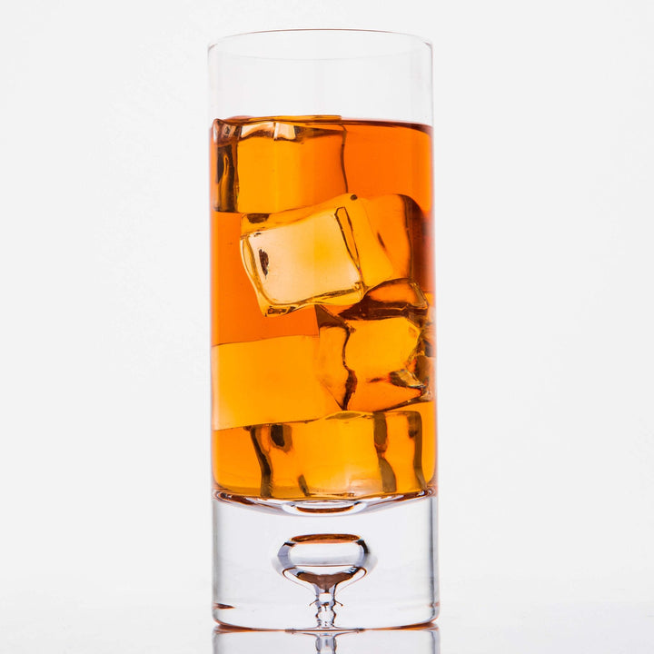 Crystal Bubble Base Collins Glass Highball Tumbler - Thumbnail 3
