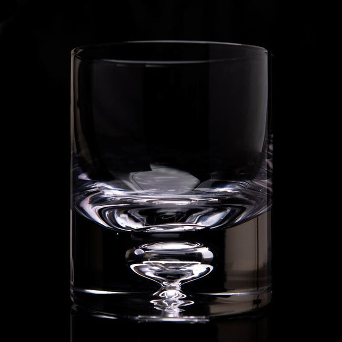 Crystal Bubble Heavy Base Whiskey Glass Tumbler - Set of 4 (9.5oz)