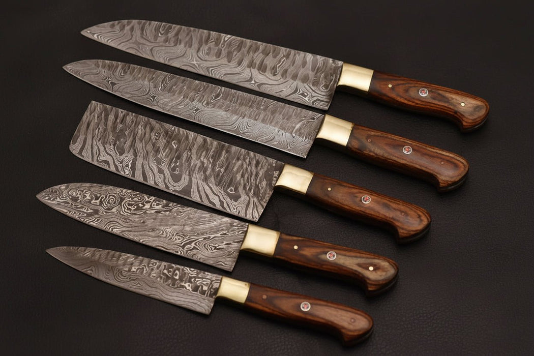 Custom Handmade Chef Knives Damascus Steel blades By JW SteelCrafts