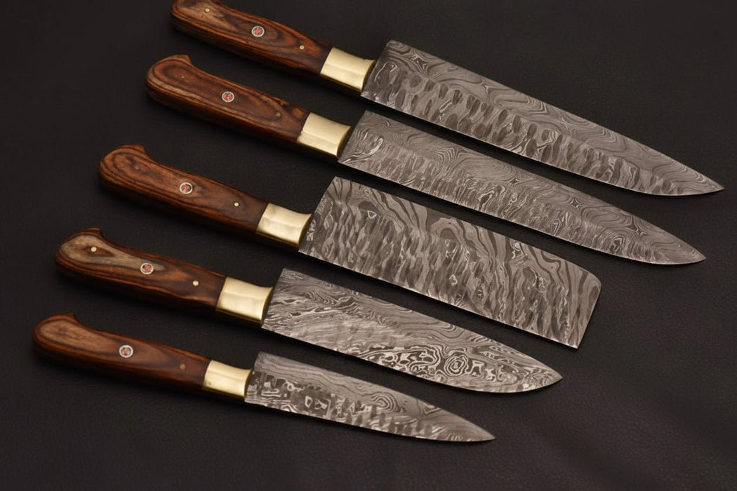Custom Handmade Chef Knives Damascus Steel blades By JW SteelCrafts