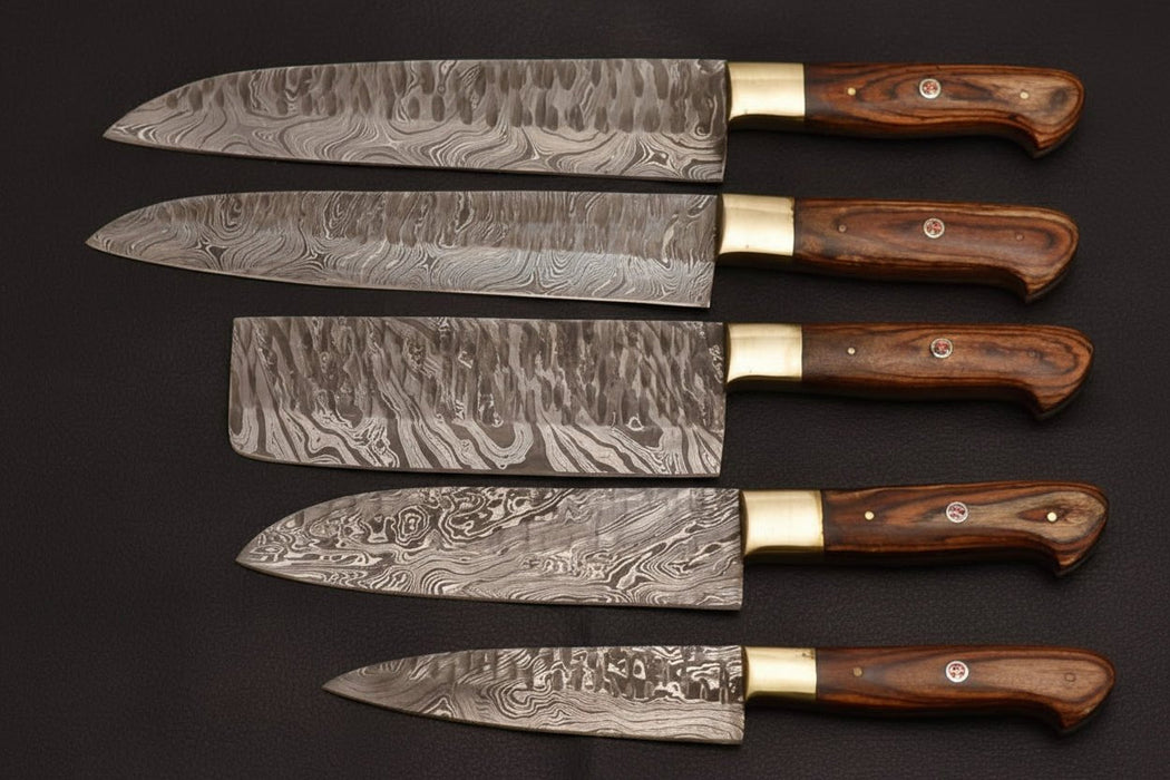 Custom Handmade Chef Knives Damascus Steel blades By JW SteelCrafts
