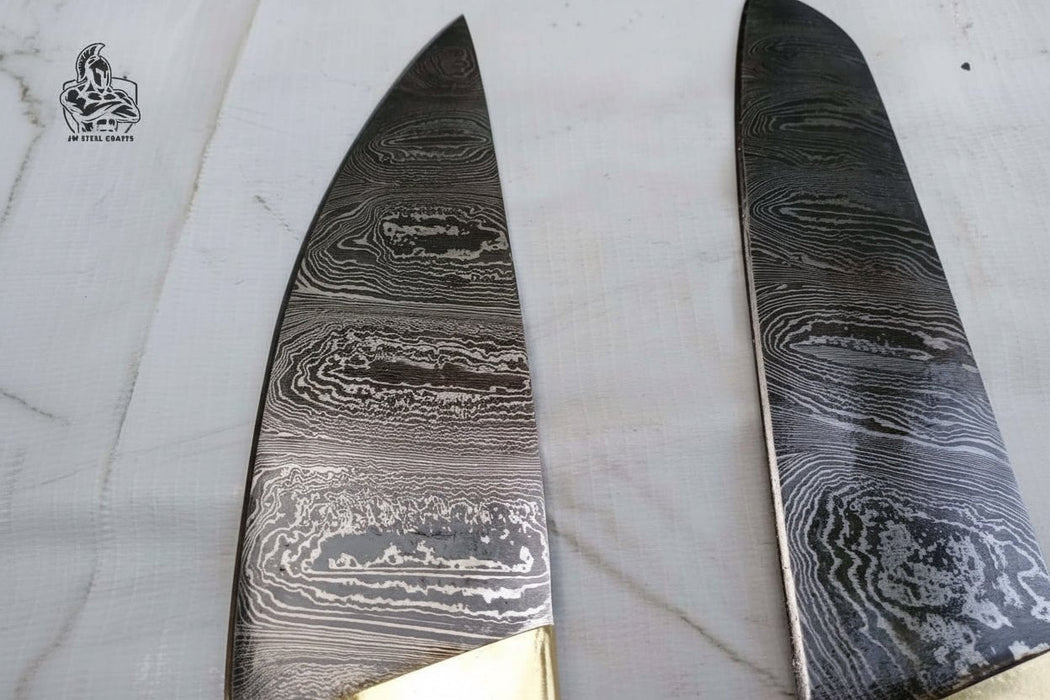 Custom made Chef Knives Set with Wood handle