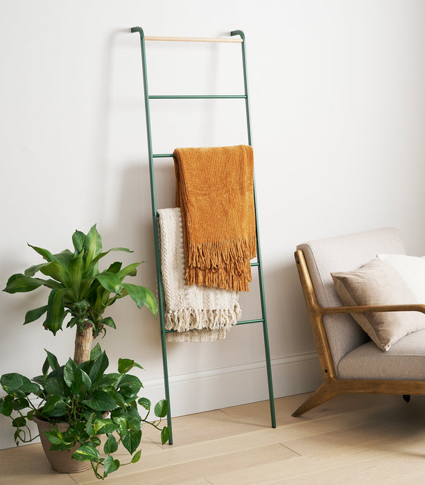 Leaning Storage Ladder (63" H)  - Steel - Forest Green